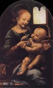 Leonardo  Da Vinci Madonna with a Flower Germany oil painting artist